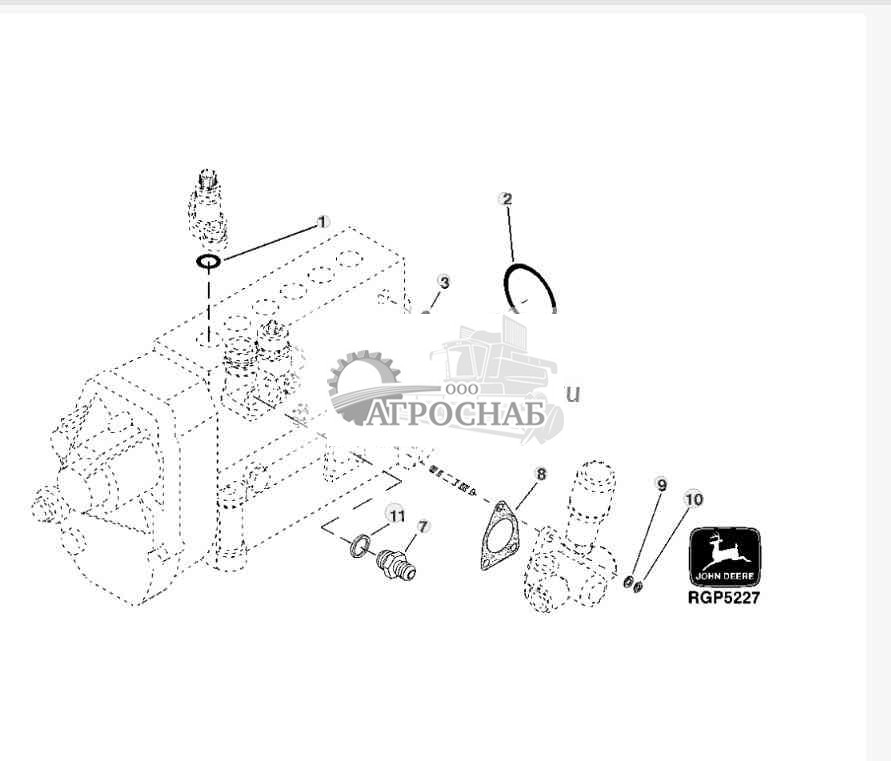 FUEL INJECTION PUMP HOUSING CONNECTORS (6081) (ENGINE SERIAL NO. -XXXXXX) 